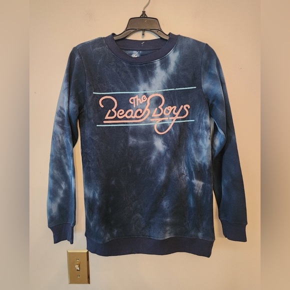 Beach Boys Blue Tie Dye Graphics Long Sleeve Sweatshirt - Women's oversized xs - Picture 1 of 3